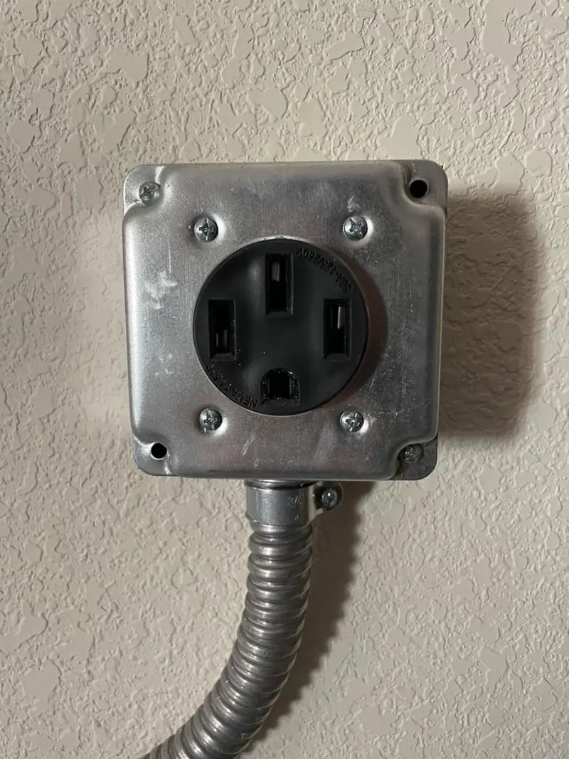 NEMA 14-50 outlet installed for Electrical Panel Upgrade in Fair Oaks